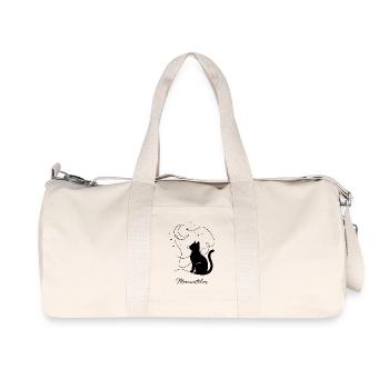 Nuit Silhouette de Chat Moonwatcher - Sac de sport en toile recyclée Stanley/Stella - blanc naturel - Devant