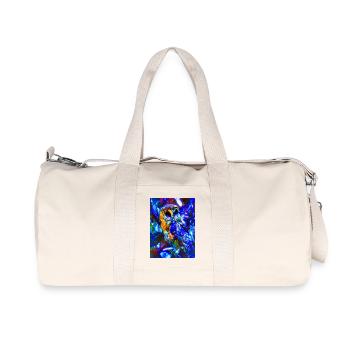 Neoneule im psychedelischen Licht - Recycelte Canvas-Sporttasche von Stanley/Stella - Naturweiß - Vorne