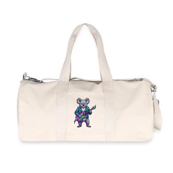 Koala Neon-Gitarrenheld - Recycelte Canvas-Sporttasche von Stanley/Stella - Naturweiß - Vorne