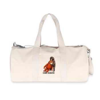 Punch Monkey Baby Viral Meme Trend 2026 - Recycled Canvas Sports Bag by Stanley/Stella - natural - Front