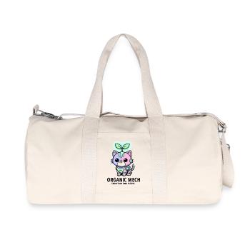Kawaii Biopunk Robot Kitten Sprout Art - Recycled Canvas Sports Bag by Stanley/Stella - natural - Front