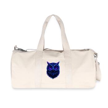 Owl / Galactic Owl: Night Nebula - Recycled Canvas Sports Bag by Stanley/Stella - natural - Front
