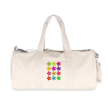 fleurs de marguerite - Sac de sport en toile recyclée Stanley/Stella - blanc naturel - Devant