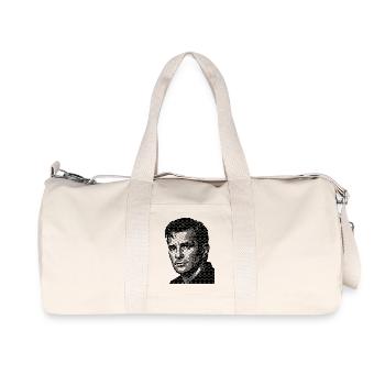 Jack Kerouac Halftone Portrait - Recycled Canvas Sports Bag by Stanley/Stella - natural - Front