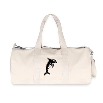 Jumping Dolphin - Recycled Canvas Sports Bag by Stanley/Stella - natural - Front