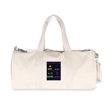 Eat, Sleep, Play, Repeat - Recycled Canvas Sports Bag by Stanley/Stella - natural - Front