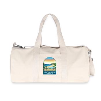 Central Coast Australia Beach Travel Poster - Recycled Canvas Sports Bag by Stanley/Stella - natural - Front