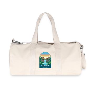 Hamilton Canada Wasserfall City Reiseplakat - Recycelte Canvas-Sporttasche von Stanley/Stella - Naturweiß - Vorne