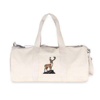 Majestic Spotted Deer Wild Nature Rock - Recycled Canvas Sports Bag by Stanley/Stella - natural - Front