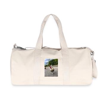 Es-tu une poule ? - Sac de sport en toile recyclée Stanley/Stella - blanc naturel - Devant