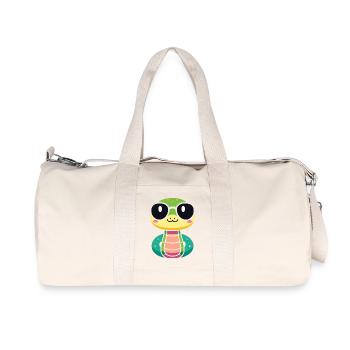 Cool Kawaii Cute Snake - Recycled Canvas Sports Bag by Stanley/Stella - natural - Front