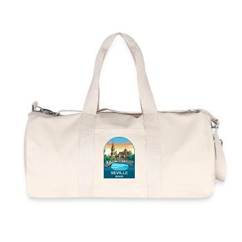 Seville Spain Vintage Travel Poster Art - Recycled Canvas Sports Bag by Stanley/Stella - natural - Front