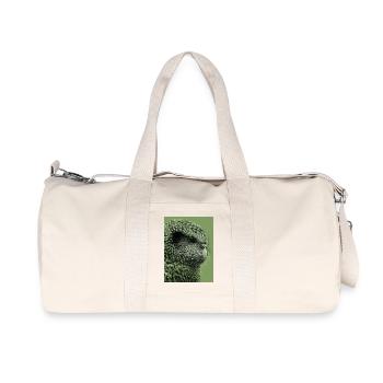 Kakapo illustration in green - Recycled Canvas Sports Bag by Stanley/Stella - natural - Front