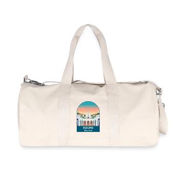 Sucre Bolivia White City Vintage Travel Poster - Recycled Canvas Sports Bag by Stanley/Stella - natural - Front