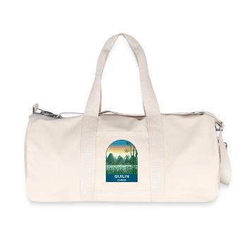 Guilin China Li River Vintage Travel Poster Art - Recycled Canvas Sports Bag by Stanley/Stella - natural - Front