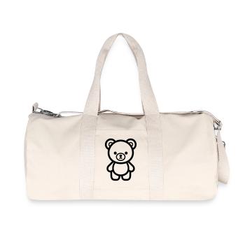ourson - Sac de sport en toile recyclée Stanley/Stella - blanc naturel - Devant
