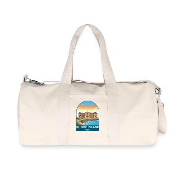 Affiche de voyage vintage Rhode Island USA - Sac de sport en toile recyclée Stanley/Stella - blanc naturel - Devant