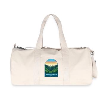 Affiche de voyage vintage West Virginia USA - Sac de sport en toile recyclée Stanley/Stella - blanc naturel - Devant