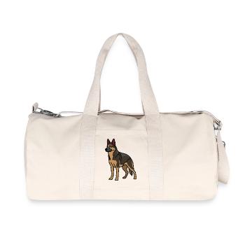 German Shepherd Dog - Recycled Canvas Sports Bag by Stanley/Stella - natural - Front
