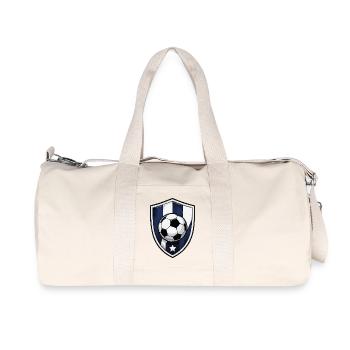 Soccer sign with ball and star - Recycled Canvas Sports Bag by Stanley/Stella - natural - Front