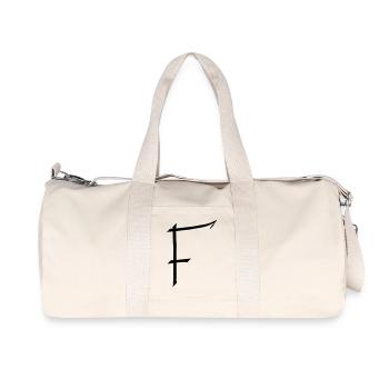 Letter F - Recycled Canvas Sports Bag by Stanley/Stella - natural - Front