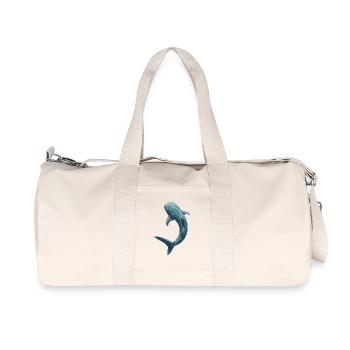 Art détaillé de la vie marine du requin-baleine - Sac de sport en toile recyclée Stanley/Stella - blanc naturel - Devant