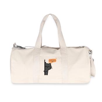 Chat sarcastique sur le fil - Sac de sport en toile recyclée Stanley/Stella - blanc naturel - Devant