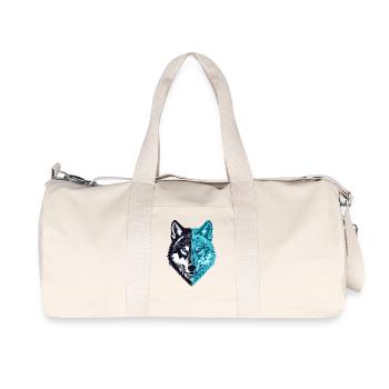 Pixel Wolf Cyber Spirit Streetwear - Sac de sport en toile recyclée Stanley/Stella - blanc naturel - Devant