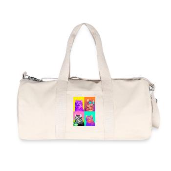 Cats American Curl Cat - Recycled Canvas Sports Bag by Stanley/Stella - natural - Front
