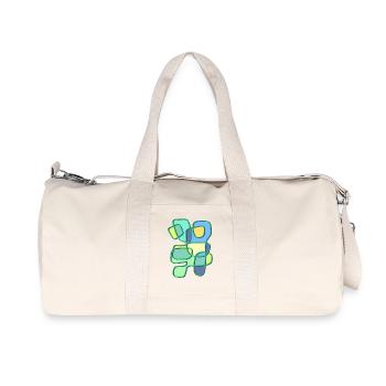 Patchwork Colour Play Contour Art - Recycled Canvas Sports Bag by Stanley/Stella - natural - Front