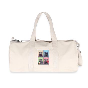 Cats British Shorthair Cat - Recycled Canvas Sports Bag by Stanley/Stella - natural - Front