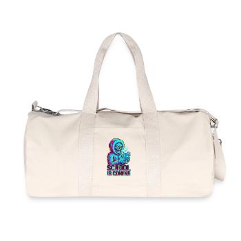 School Is Coming Icy Handheld Console Zombie - Recycled Canvas Sports Bag by Stanley/Stella - natural - Front