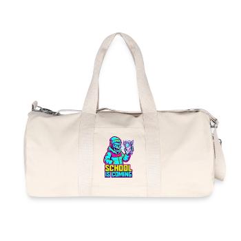 School Is Coming Icy Handheld Console Zombie - Recycled Canvas Sports Bag by Stanley/Stella - natural - Front