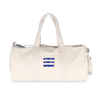 RETRAITE. RETRAITE. RETRAITEE. RETRAITE - Sac de sport en toile recyclée Stanley/Stella - blanc naturel - Devant