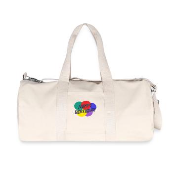 JOYEUX ANNIVERSAIRE. HAPPY BIRTHDAY. ANNIVERSAIRE. - Sac de sport en toile recyclée Stanley/Stella - blanc naturel - Devant