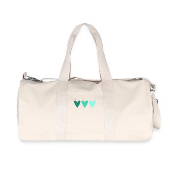 CŒUR. CŒURS. SAINT VALENTIN. LOVE. AMOUR. NOËL - Sac de sport en toile recyclée Stanley/Stella - blanc naturel - Devant