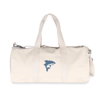 cute shark - Recycled Canvas Sports Bag by Stanley/Stella - natural - Front