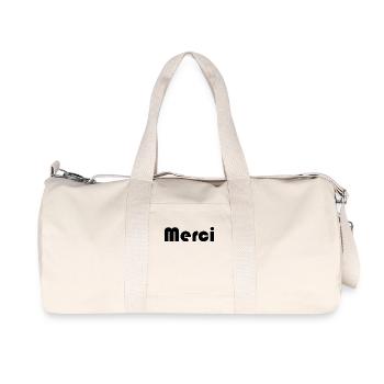 MERCI. THANKS. THANK YOU. ANNIVERSAIRE. MAÎTRESSE - Sac de sport en toile recyclée Stanley/Stella - blanc naturel - Devant