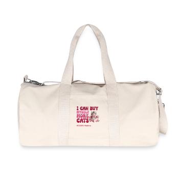 Valentine's Day Cat - Recycled Canvas Sports Bag by Stanley/Stella - natural - Front