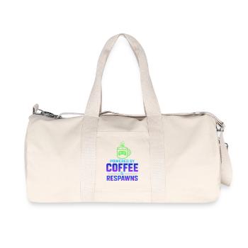 Powered by Coffee and Respawns - Recycled Canvas Sports Bag by Stanley/Stella - natural - Front