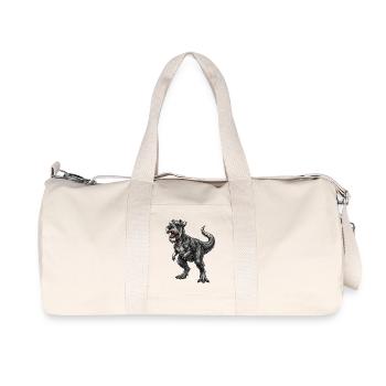 Schnauzer T - REX  - Recycelte Canvas-Sporttasche von Stanley/Stella - Naturweiß - Vorne
