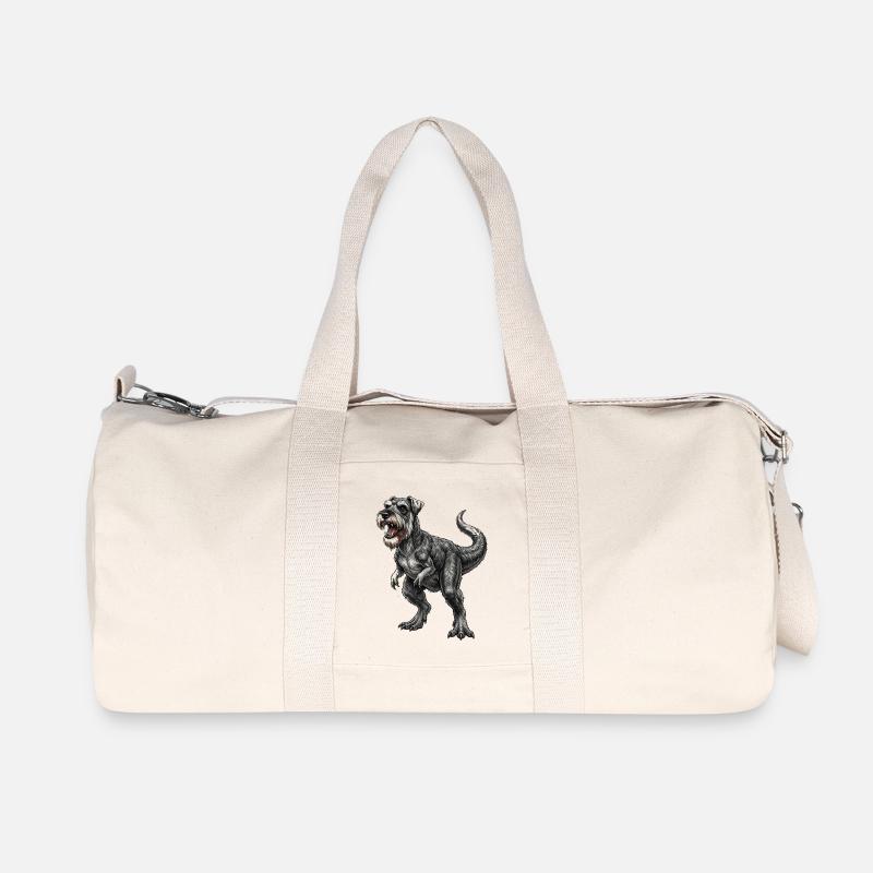 Schnauzer T - REX  - Recycelte Canvas-Sporttasche von Stanley/Stella - Naturweiß