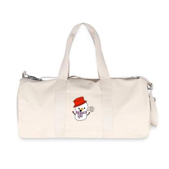 Schneemann - Let's have a hug - Recycelte Canvas-Sporttasche von Stanley/Stella - Naturweiß - Vorne
