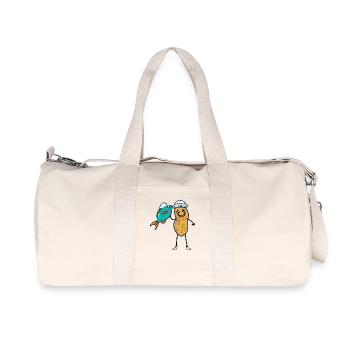 Pêcheur d’arachides Pêcheur Poisson Poisson Lac marin - Sac de sport en toile recyclée Stanley/Stella - blanc naturel - Devant
