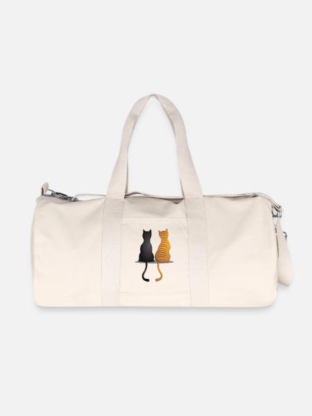 Katzenkumpels - Recycelte Canvas-Sporttasche von Stanley/Stella - Naturweiß