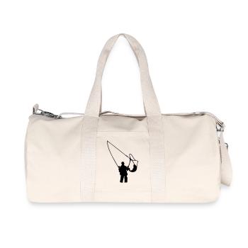 Fliegenfischen - Recycelte Canvas-Sporttasche von Stanley/Stella - Naturweiß - Vorne