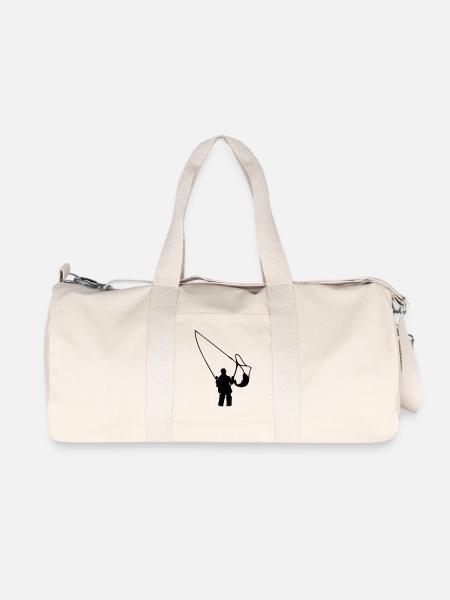 Fliegenfischen - Recycelte Canvas-Sporttasche von Stanley/Stella - Naturweiß