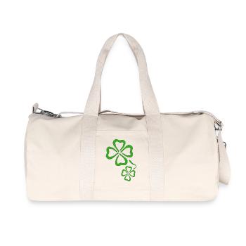 trèfle chance trèfle à quatre feuilles chance clover23 - Sac de sport en toile recyclée Stanley/Stella - blanc naturel - Devant