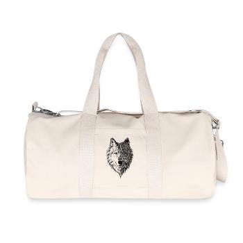 wolf - Recycled Canvas Sports Bag by Stanley/Stella - natural - Front