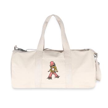 Hip hop girl in pink - Recycled Canvas Sports Bag by Stanley/Stella - natural - Front